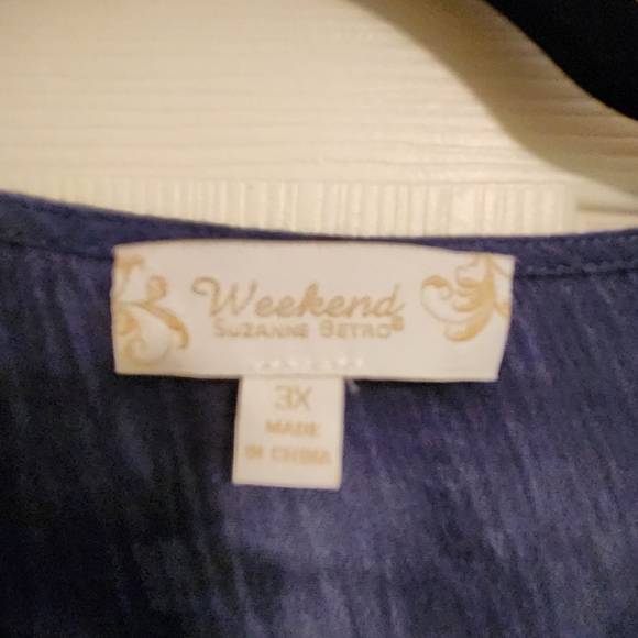 3X Weekend black & blue top - Picture 4 of 6